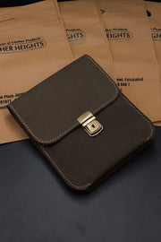 CROSS SHOULDER BAG-DARK BROWN